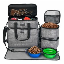 Dog Travel Bag,Weekend Pet Travel Bag Set for Dog and Cat,Airline Approved To...