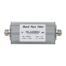 Band Pass Filter BPF 88-108MHz Bandpass Filter High Receiving Sensitivity 100W