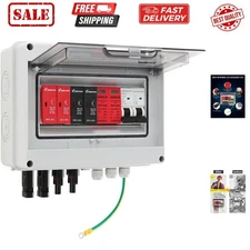 600V Solar DC PV Combiner Box,2 String with Lightning Arrester Connector for ...