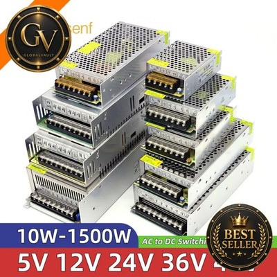 Schaltnetzteil 5V 12V 24V 36V 48V AC/DC Wandler Aluminiumgehäuse CE