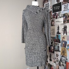Marl Knit Cowl Neck Sweater Y2k Dress