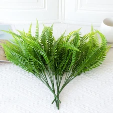 8/12 Bundles Artificial Plants Outdoor Faux Plants Boston Fern Summer Decor Fake