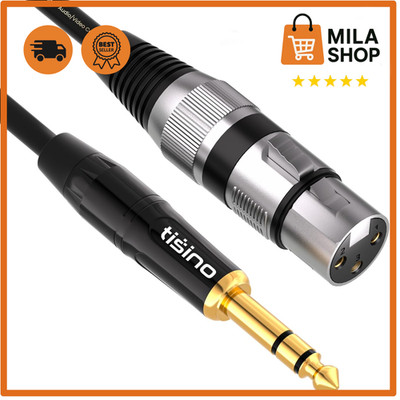XLR auf Klinke 6,35mm Mikrofonkabel symmetrisch 1m Audio Mikrofon Kabel Stecker
