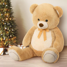 Giant Teddy Bear Stuffed Animal 4 Feet,51 in Large Bear Gift for Girlfriend Boyf