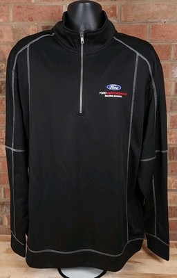 Ford Performance Racing School 1/4 Zip Pullover Black Jacket Mens 2XL NEW Clique