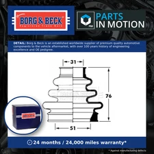 CV Joint Boot fits BMW 135 E88 3.0 Rear 08 to 13 N55B30A Automatic Transmission