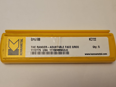 Kennametal/WIDIA GROOVING CARBIDE INSERTS GFG188 / .188'' Parameter LOT1112