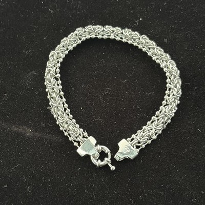 Sterling Silber 7,5'' Multi-Strang Popcorn Kette Armband 16,2 g - Neu im Karton