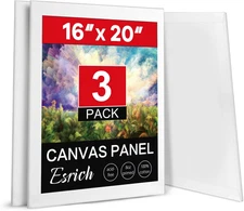 Canvases for Painting 16X20 Inch, 3 Pack Canvas Boards for Painting Cotton Prime