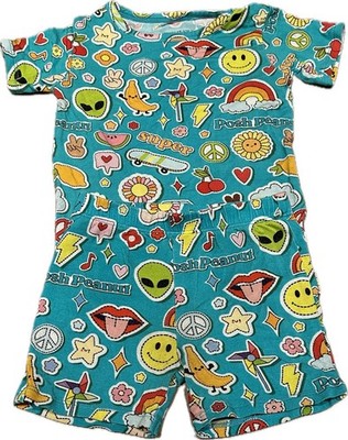 2T Posh Peanut Sticker Medley T-Shirt/Shorts