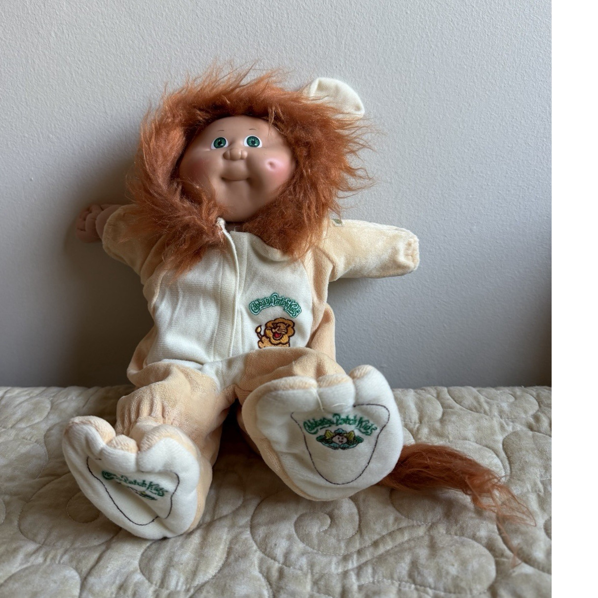 Cabbage Patch Kids 16in Doll Red Hair Green Eyes Lion Costume Outfit PA1044