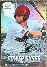 2021 Prizm Draft Picks Power Surge Silver Prizm Ethan Wilson #PS-EW Phillies RC