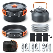 Portable Outdoor Camping Cookware Set For 1-2 People PKQN