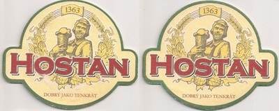 Hostan - old beer mat ''Dobrý jako tenkrát'' from Czech Republic
