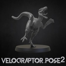 Velociraptor With No Feathers - Dinosaurs Set 4 - 3D IP Studios - Terrain Wargam