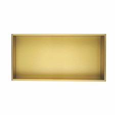 Wall Niche Inset With Shelf 600 x 300mm Brushed Brass Shower Bathroom Recessed