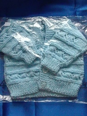 Handknit baby cardigan