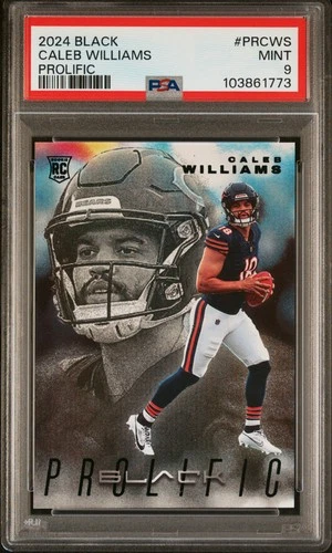 2024 Panini Black Prolific Caleb Williams RC Case Hit SSP PSA 9 MINT (POP 5)