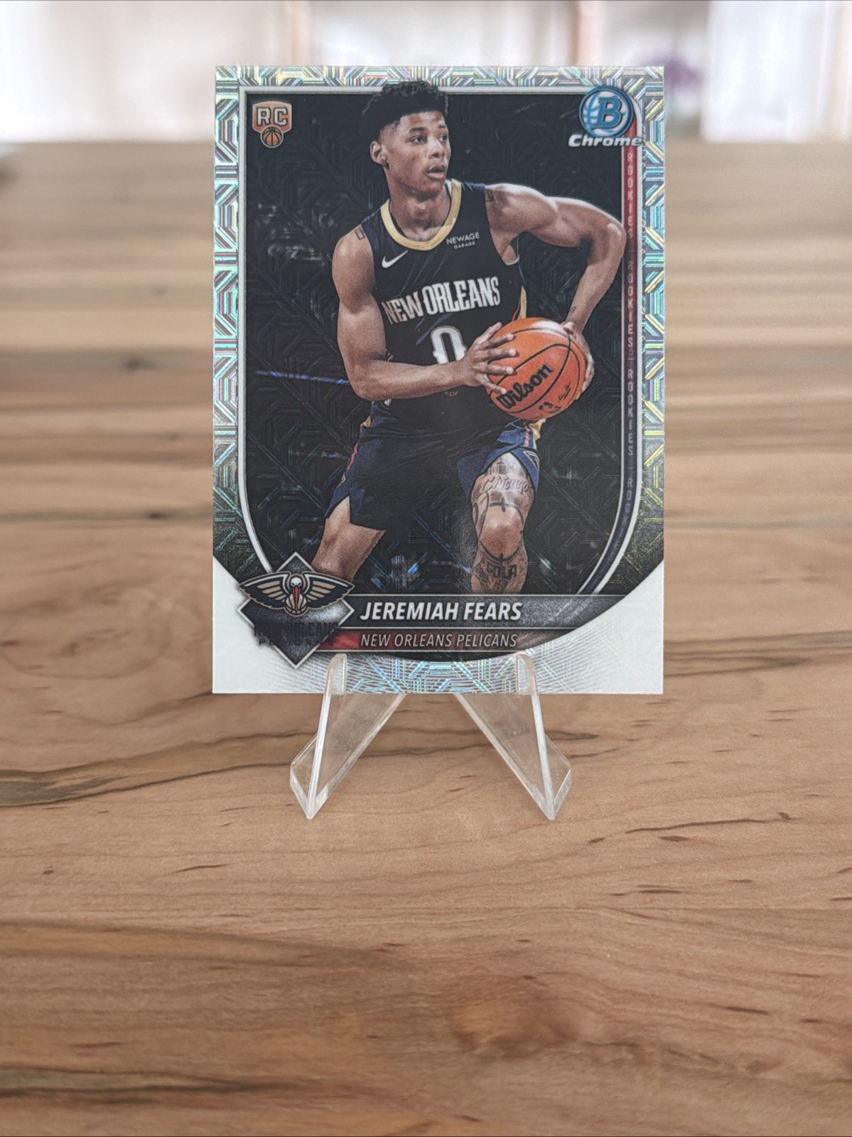 2025-26 Bowman Chrome Basketball Jeremiah Fears RC Mojo Refractor RC #BCV-7
