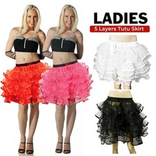 5 Layers Ladies Tutu Skirt Ballet Dancewear Fancy Dress Tutus Party 18 Inches
