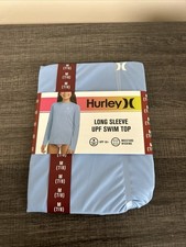 HURLEY YOUTH/GIRLS LONG SLEEVE UPF SWIM TOP SIZE 7/8 NEW