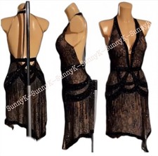 jz Handmade Women Samba Ballroom Swing Salsa Rumba Latin Dance Dress RHYTHM