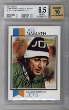 2001 Topps Football #400 Joe Namath 1973 Legends Auto BGS 8.5|10
