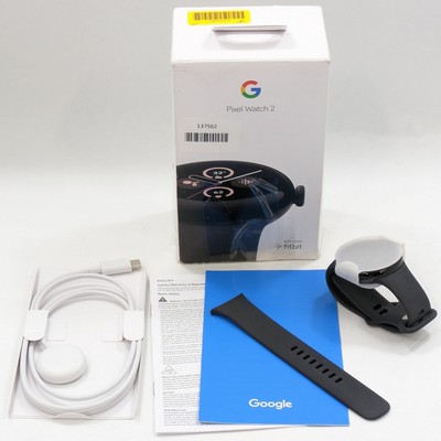 Google Pixel Watch 2 GPS G4TSL 41mm Matte Black Aluminum Case W/ Obsidian Band