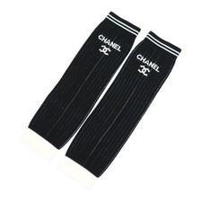 Chanel Coco Mark Leg Warmers Women Black Used Apparel Accessories