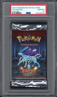 POKEMON 1ST EDITION 2001 NEO REVELATION PACK SUICUNE PSA 10