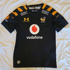 2019/20 London Wasps Rugby Shirt Jersey Vodafone Under Armour Boys YLG 10-12 Age