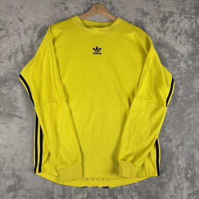 Adidas Goalie Jersey Trefoil 3 Stripes Long Sleeve Yellow Blue Size Medium