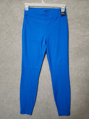 7th Avenue Pull On Slim Leg Pants Womens S Blue Signature Fit Stretch NEW