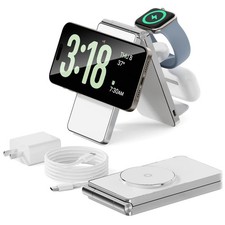 Magnetic Wireless Mag-Safe Charging Station, 3 in 1 Fast Max Charging for iPh...