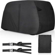 Golf Cart Cover 4 Passenger Heavy Duty, 420D Waterproof Golf Cart Accessories Ex
