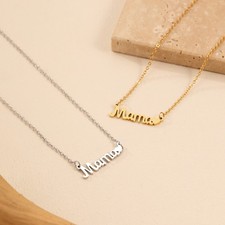 Mama Necklace Gold Plated Stainless Steel Mom Necklace