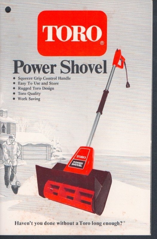 TORO Power Shovel Instruction Manual 1980s Electric Snow Blower Vintage Ephemera
