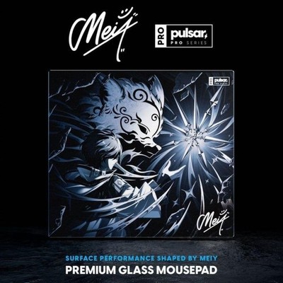 Pulsar Pro Series Meiy Glass Mousepad 500x450mm XLE Pro Gamer Edition NEW