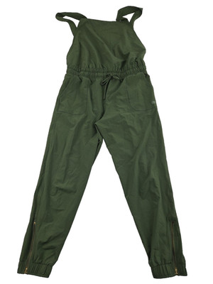 Albion Sleeveless Jogger Jumpsuit Jumper Green Size Medium Open Back