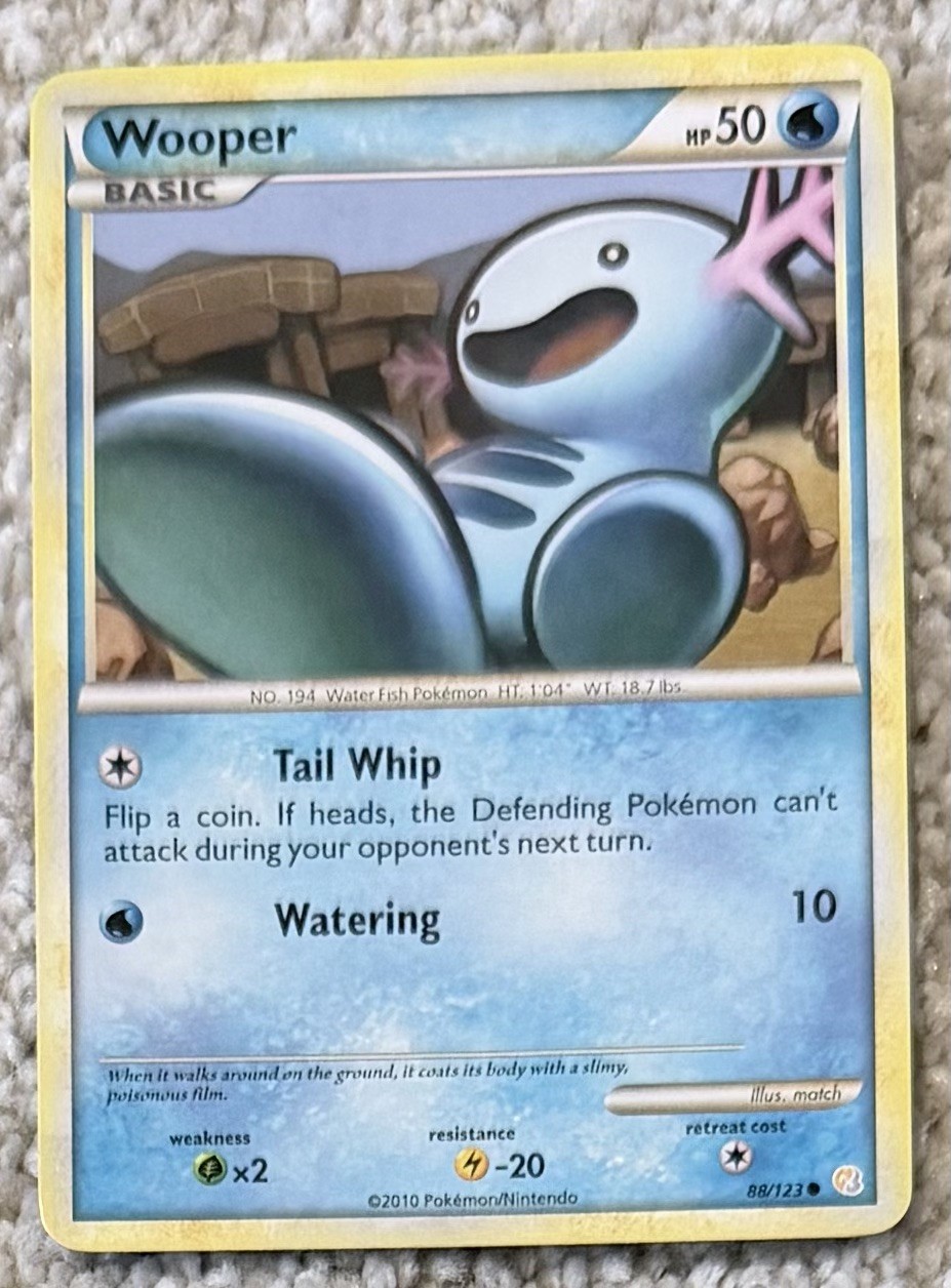 Wooper 88/123 - Heartgold & Soulsilver Set - Pokemon Card - Lightly Played