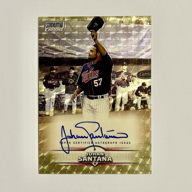 2025 Topps Stadium Club Johan Santana #SCCA-JSA Chrome Superfractor Auto 1/1