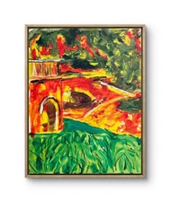 MENA'S GLEN EYRIE CASTLE 14X11 ORIGINAL MODERN ART ON CANVAS