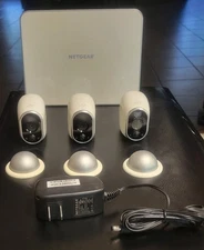 NETGEAR ARLO Base Station Wireless Wi-Fi VMB3000 Hub With 3 Cameras