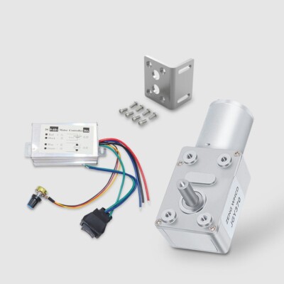 JGY370 Reduction Worm Gear Motor DC 6V/12V/24V Reversible With Speed Regulator