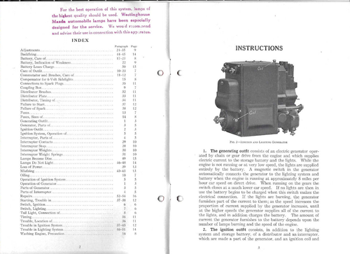 VTG 1915 WESTINGHOUSE AUTOMOBILE IGNITION AND LIGHTING SYSTEM INSTRUCTION BOOK! - Picture 4 of 10