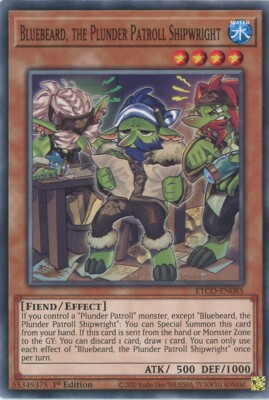Yugioh Bluebeard,The Plunder Patroll Shipwright ETCO-EN085 Common NMx3 Play Set
