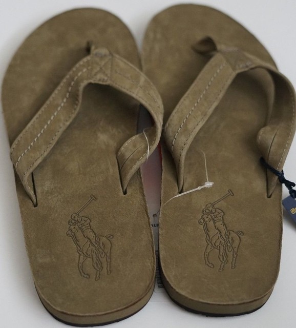 ralph lauren men's leather flip flops
