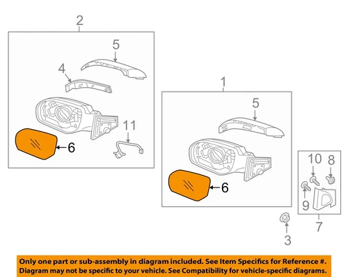 HYUNDAI OEM Santa Fe Outside Mirrors-Front Door-Mirror Glass Right 876214Z040