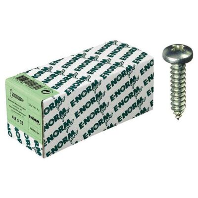 E-NORMpro Blechschrauben Schrauben DIN 7981 Edelstahl A2 C H 4,8x19 HP (Inh.100 