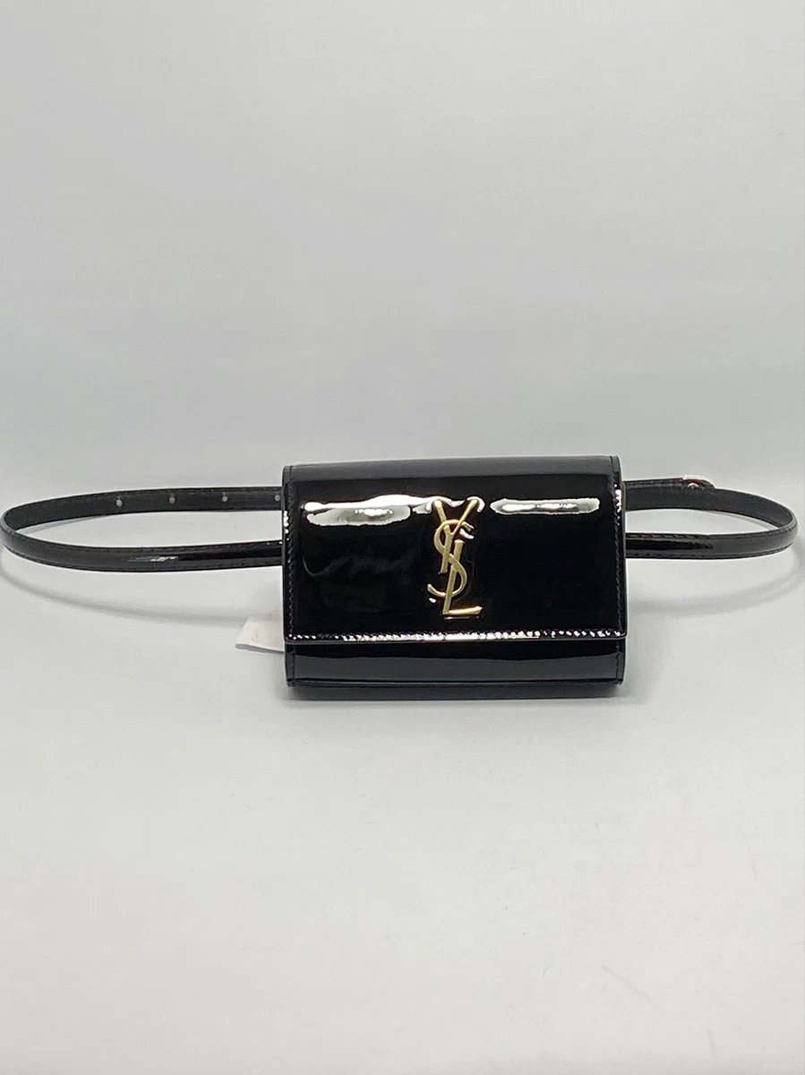 Saint Laurent Kate Leather Belt Bag in Black